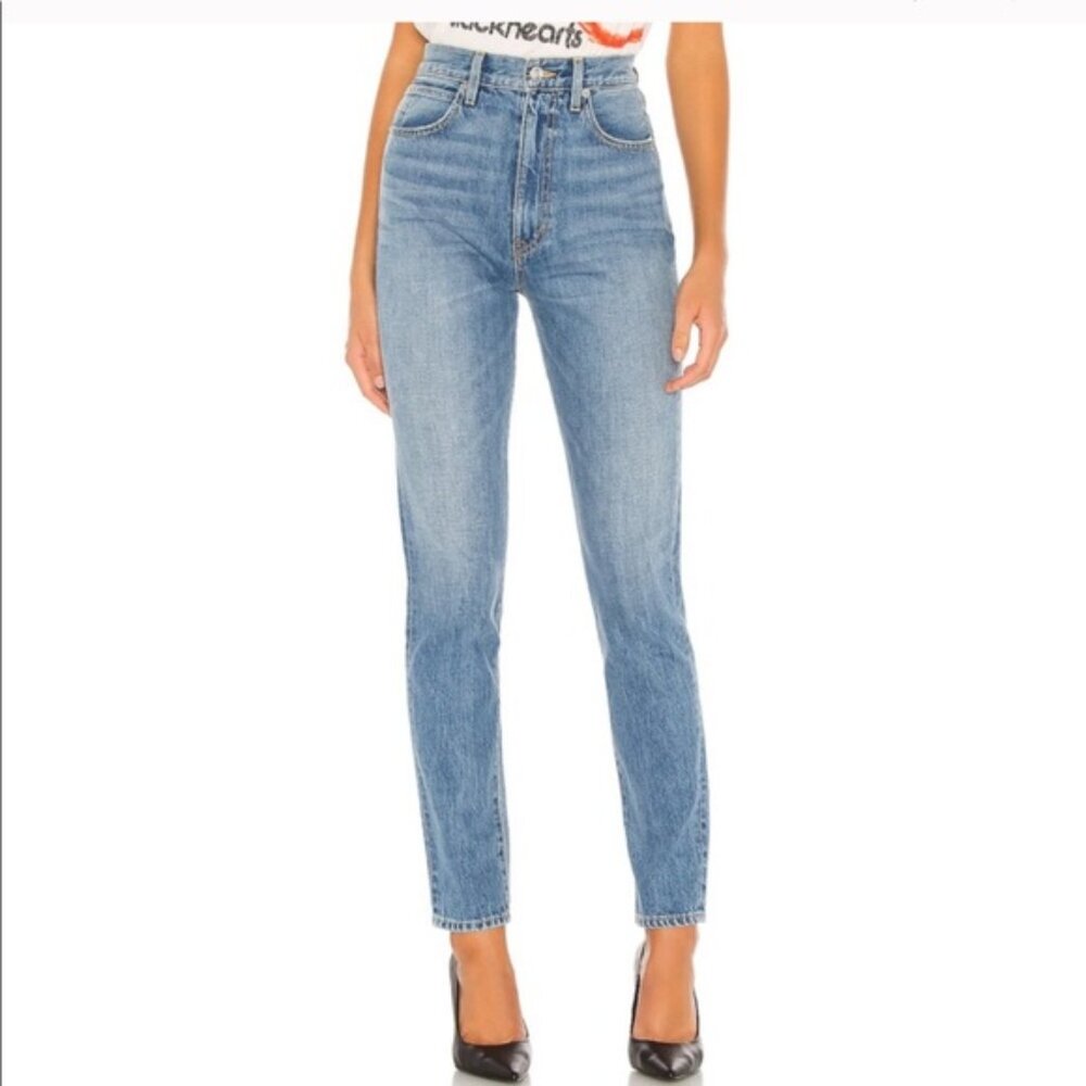 SLVRLAKE Beatnik Mom Jean in Time Worn Wash - Size 24